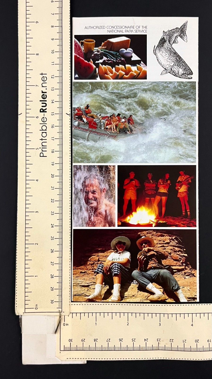 1980s Grand Canyon National Park Expeditions Raft Hiking Vintage Travel Brochure