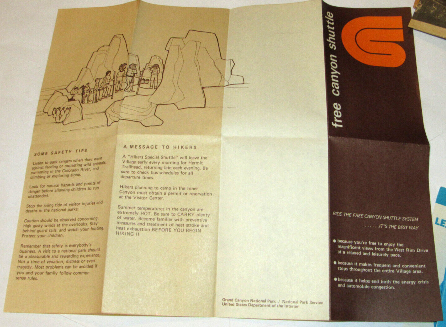 3 1975 NATIONAL PARK ENTRANCE PERMITS! GRAND CANYON/SEQUOIA/PETRIFIED FOREST+MAP