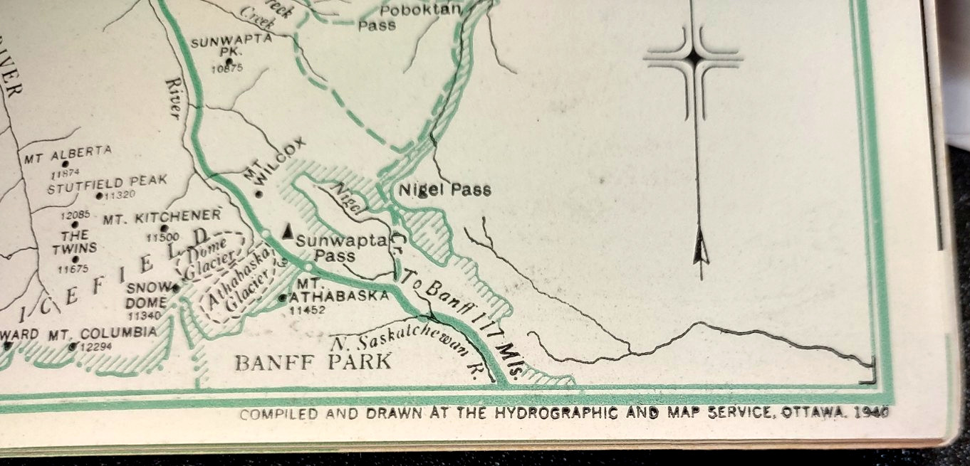Vintage Jasper National Park in The Canadian Rockies Travel Guide dated 1940