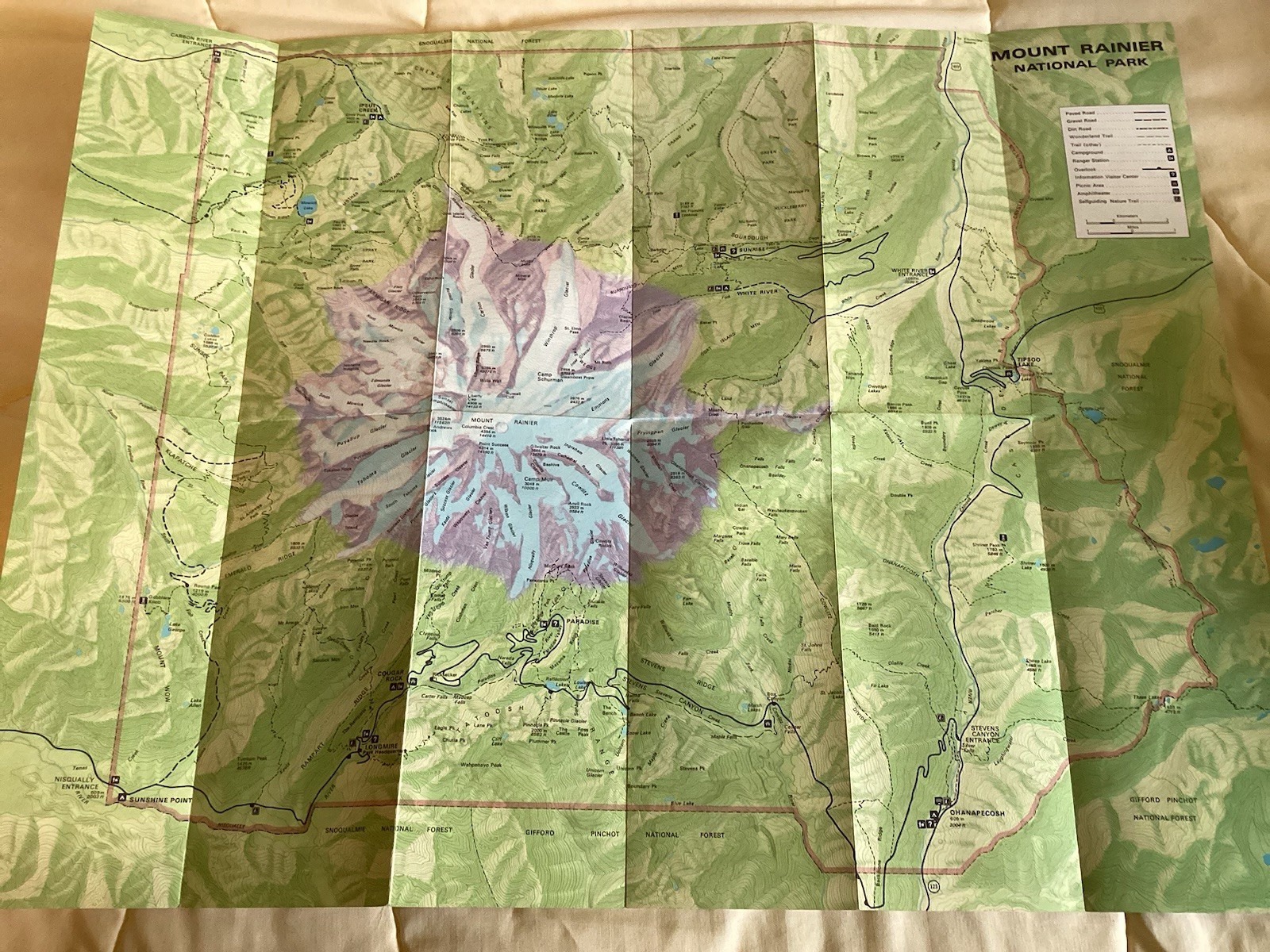 Mount Ranier National Park Map 1978 & Pictorial Booklet of Scenic Washington MCM