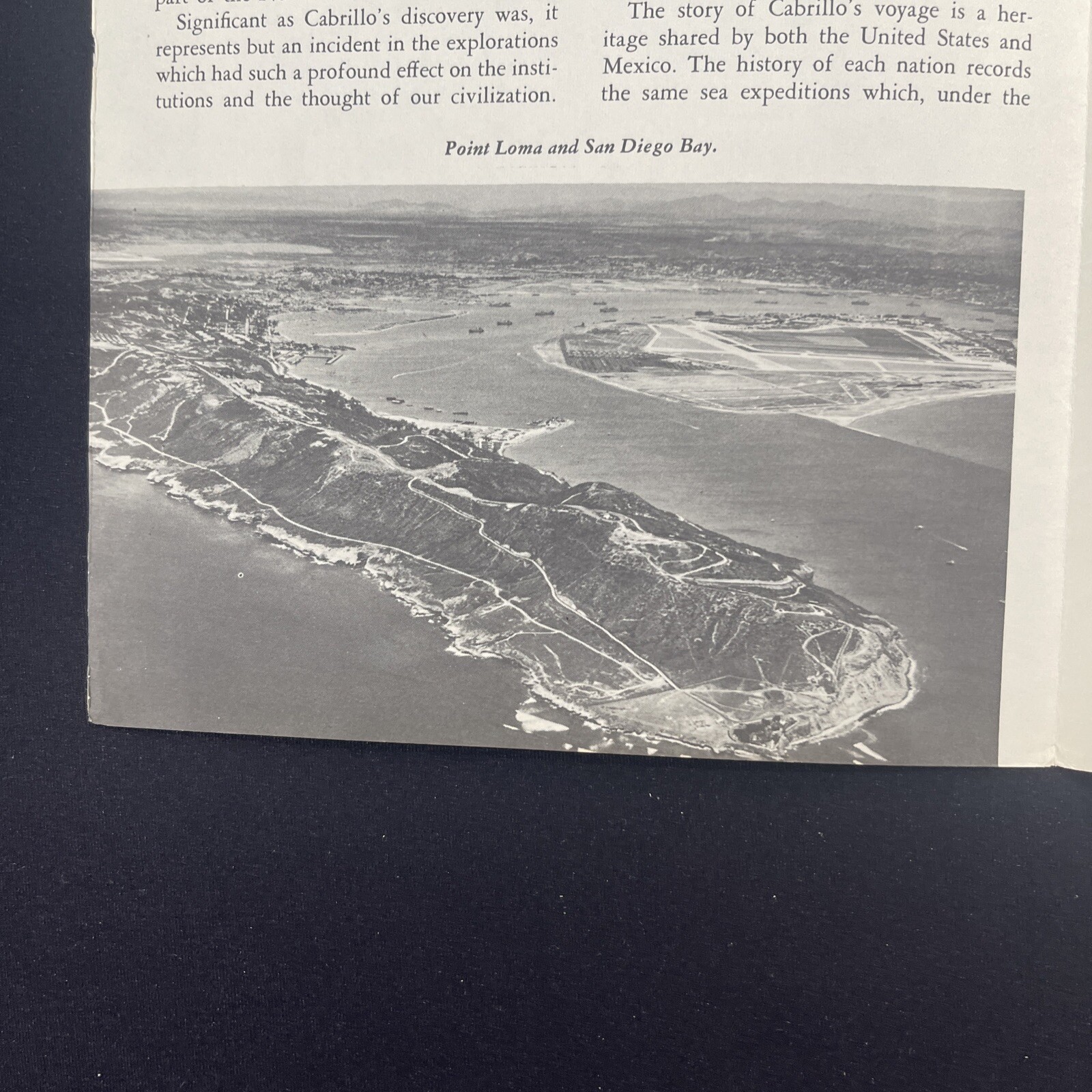 Vintage 1957 Cabrillo National Monument Brochure Pamphlet Map Guide California