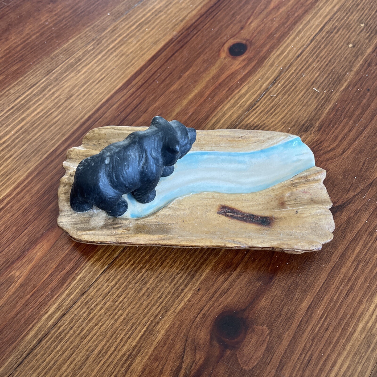 VINTAGE 6 1/2” WALKING BEAR TRINKET DISH / ASHTRAY Made in Japan