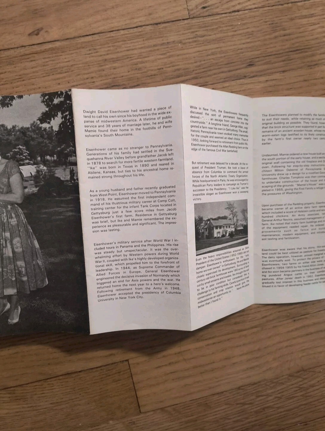Vintage Eisenhower National Historic Site Foldout Brochure/Pamphlet