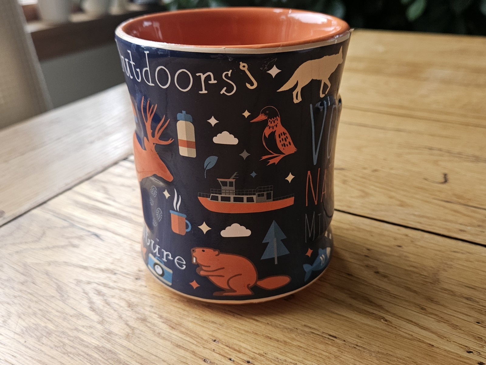 Minnesota Voyageur National Park Souvenir Ceramic Coffee Mug Orange