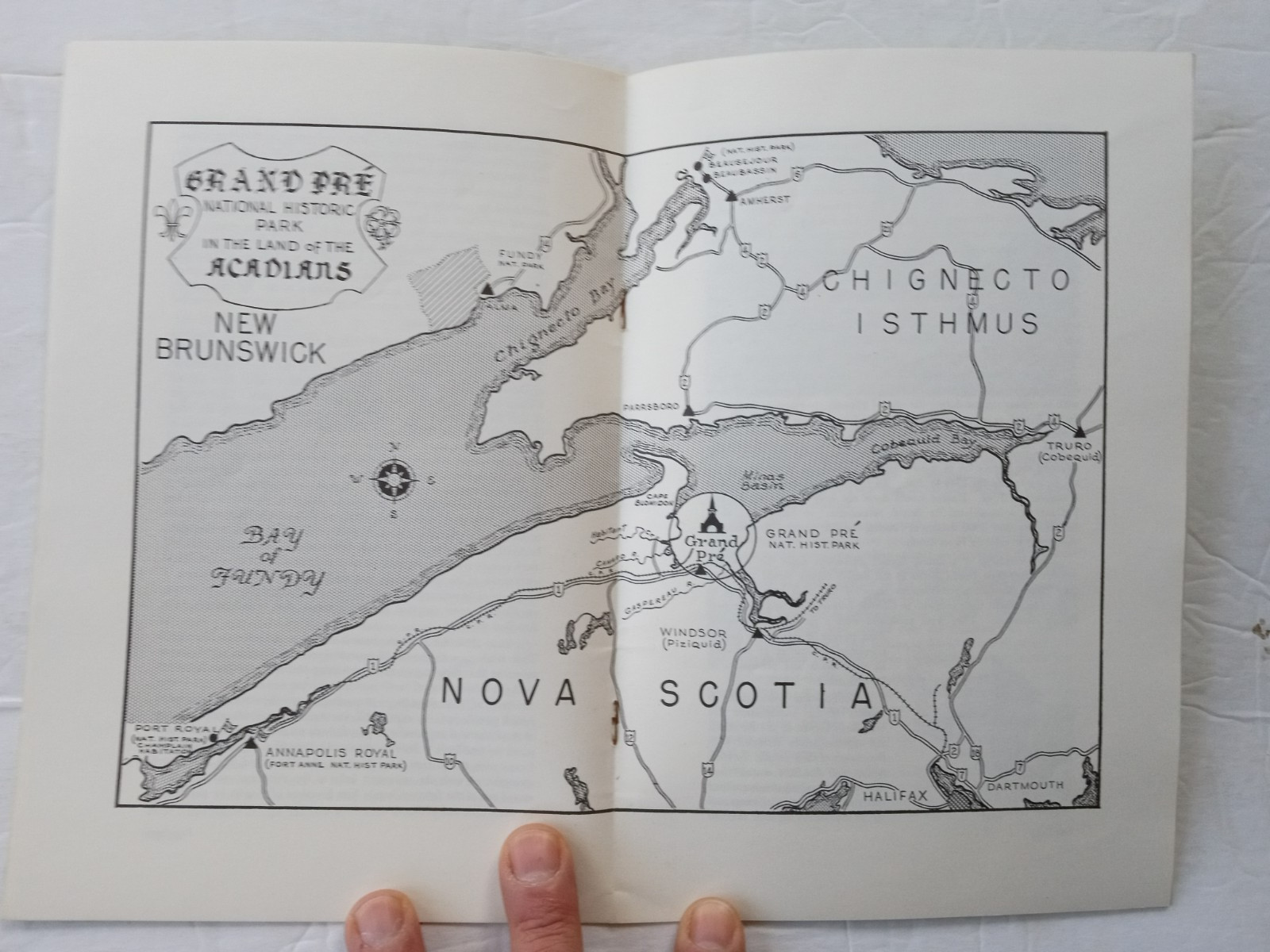 GRAND PRE National Historic Park Nova Scotia Canada Booklet w/ Map 1969