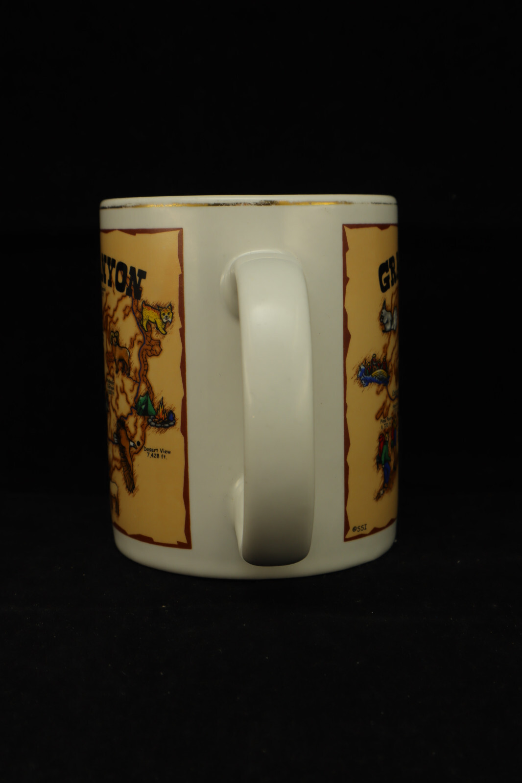 Grand Canyon National Park Elevation Map 3.75” Ceramic Coffee Mug
