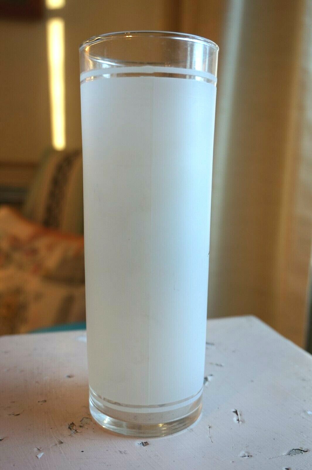 Vintage Federal1967 Yellowstone Park Frosted Highball Bar Glass 7″