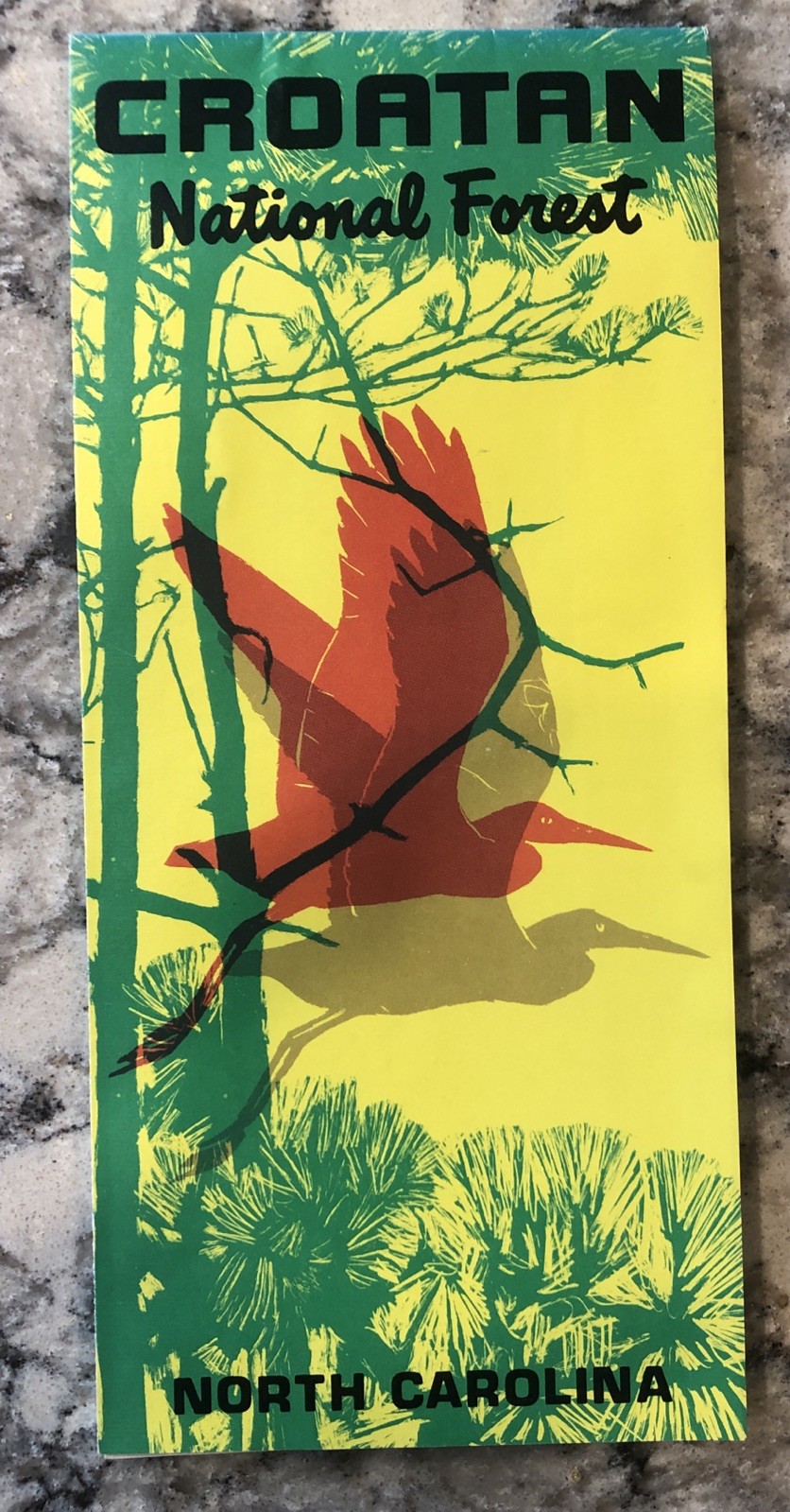 Vintage Croatan National Forest Map 1973 USDA Forest Service • 20”x18”
