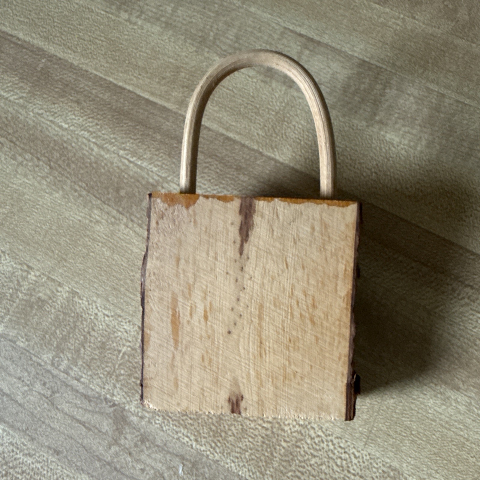 VTG Yosemite National Park Wood&Bark Key Holder Charming Old Time Inscription