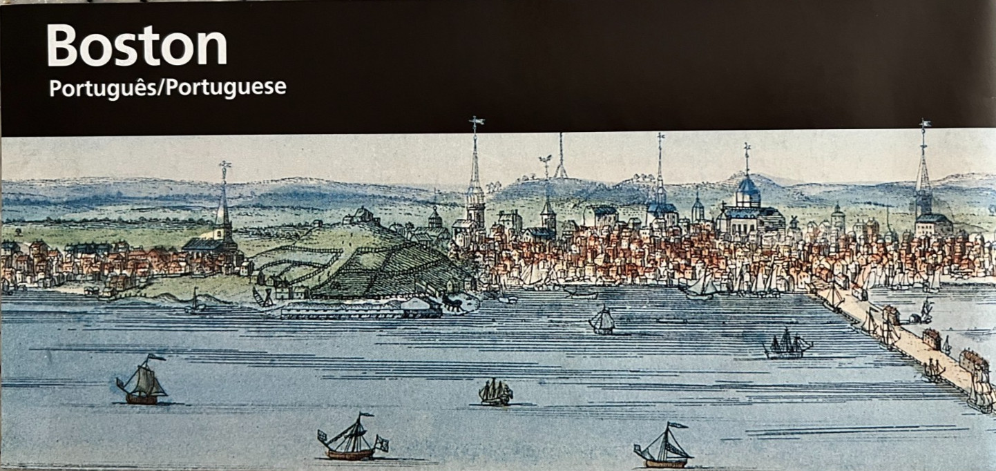 BOSTON Freedom Trail NATIONAL PARK SERVICE UNIGRID BROCHURE/MAP In PORTUGUESE