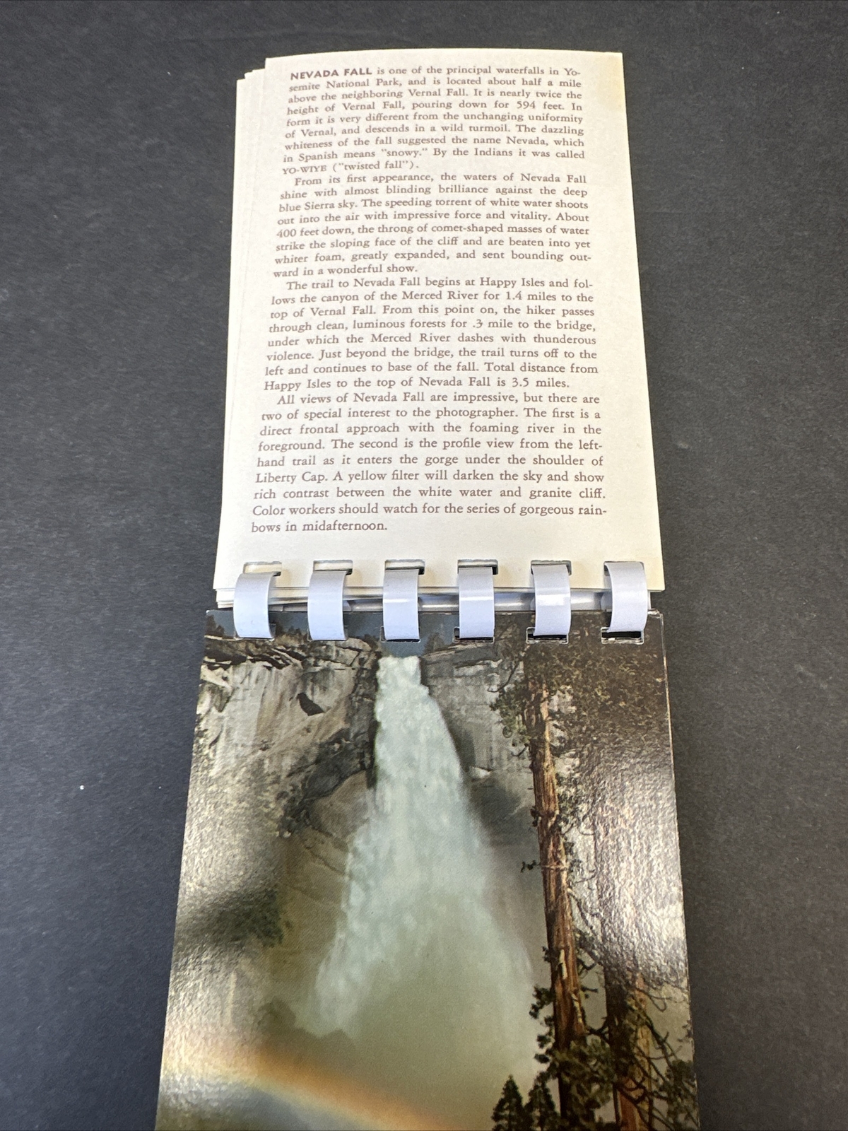 1955 Yosemite Picture And Photo Guide Spiral Bound 6″ x 3.5″ Souvenir Book