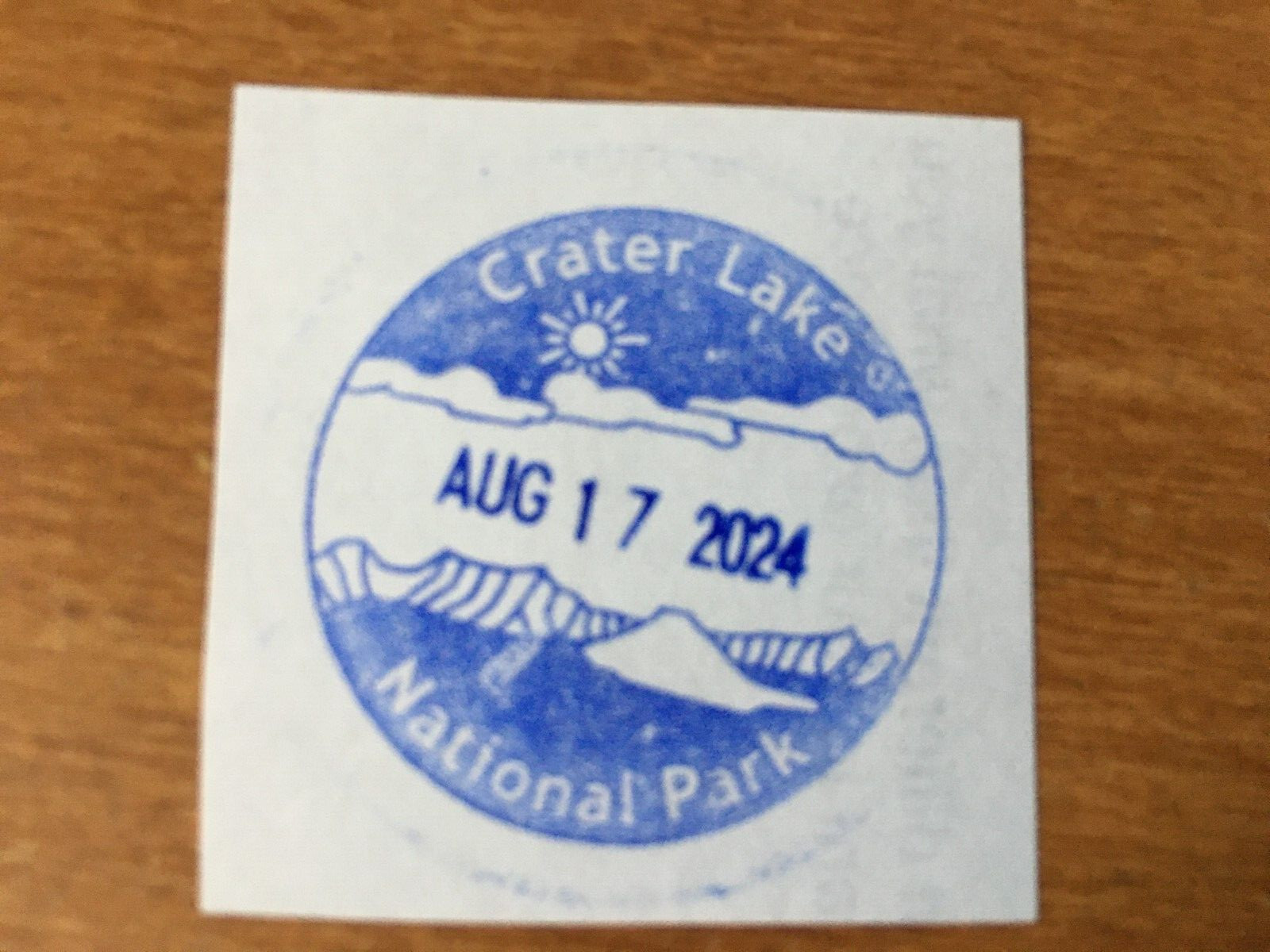 Crater Lake National Park Cancellation Passport Stamp Oregon Pacific Northwest