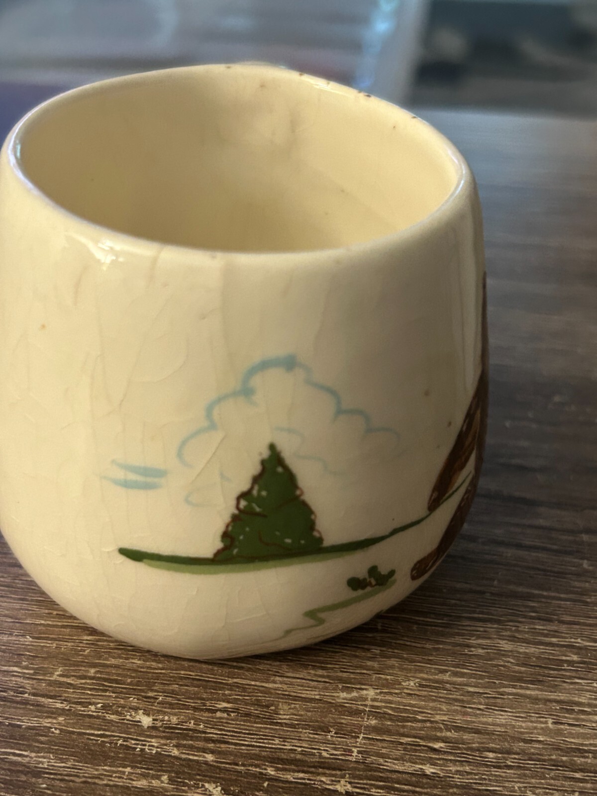Vintage Pottery SMAL MUG Yellowstone BY ALINE