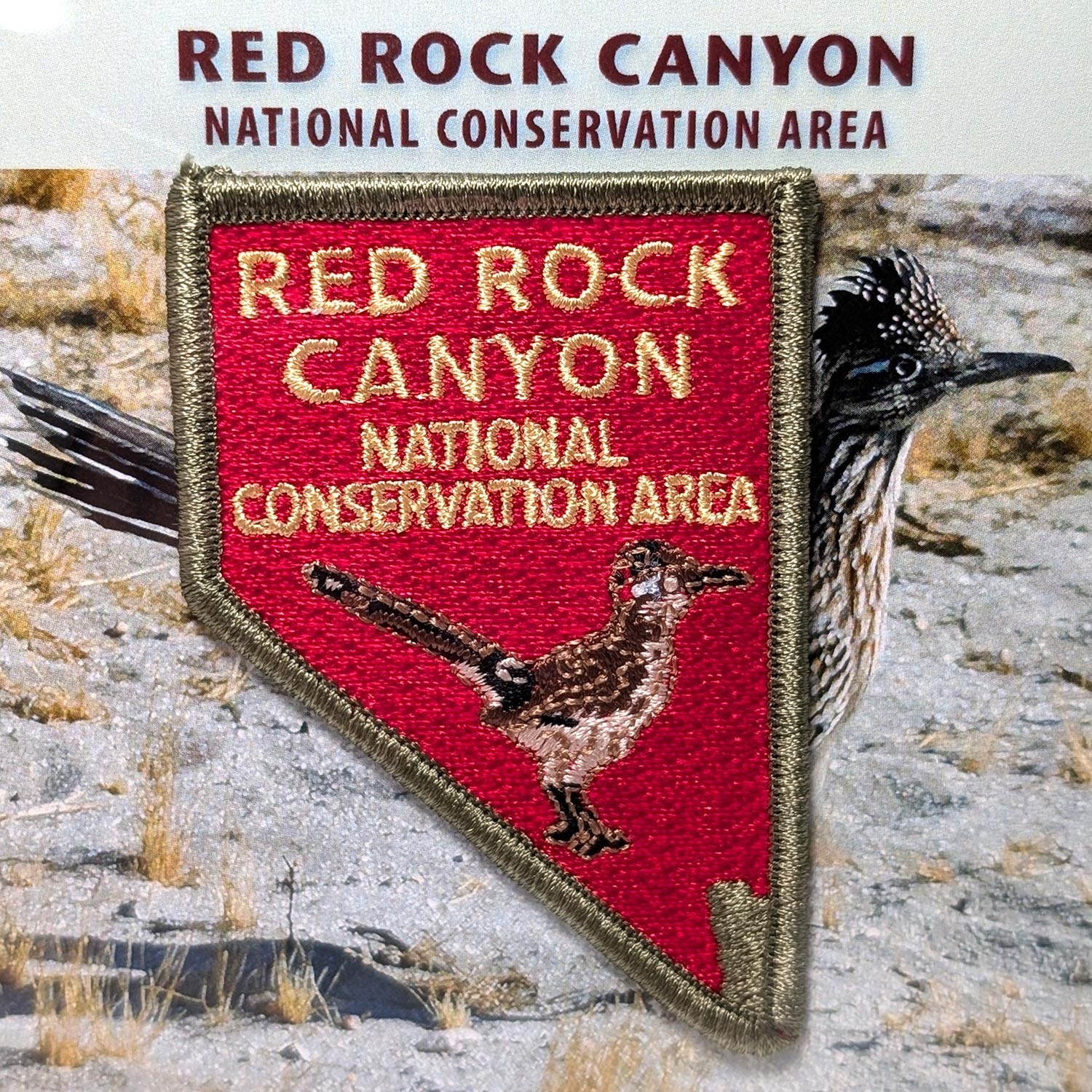 Red Rock Canyon Las Vegas Nevada State Road Runner Embroidered Patch Souvenir