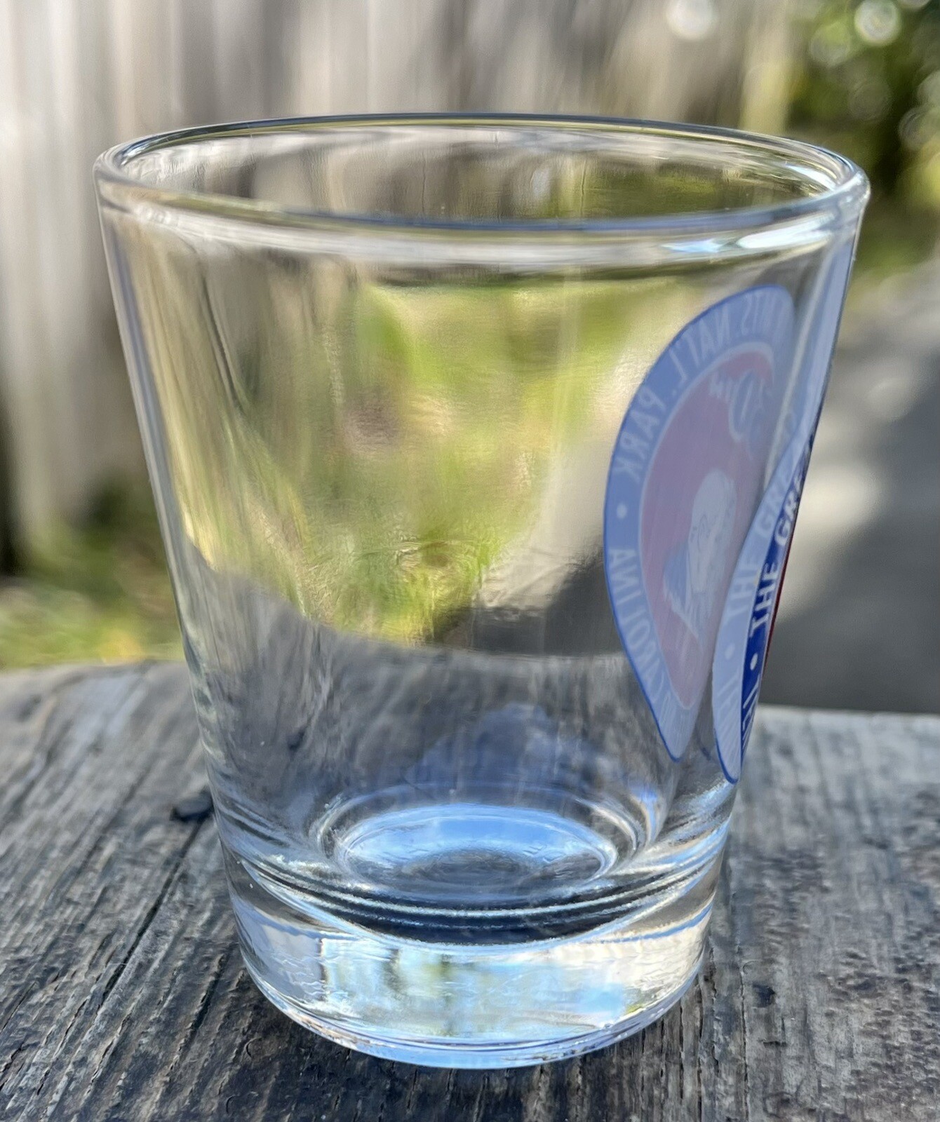 Great Smoky Mountains Nat’l Park 50th Anniversary Shot Glass Vintage 1984 NC TN