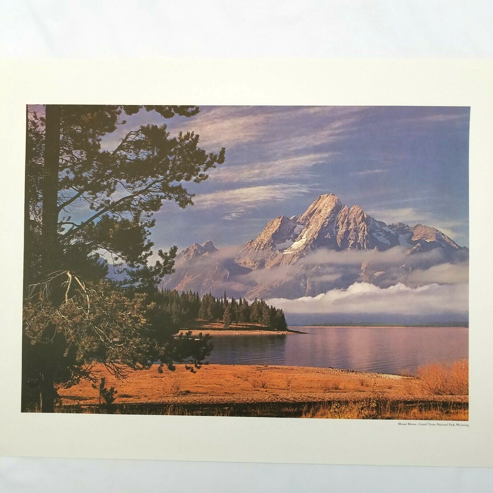 Mount Moran Grand Teton National Park Wyoming Poster Print Vintage 1969 18×24
