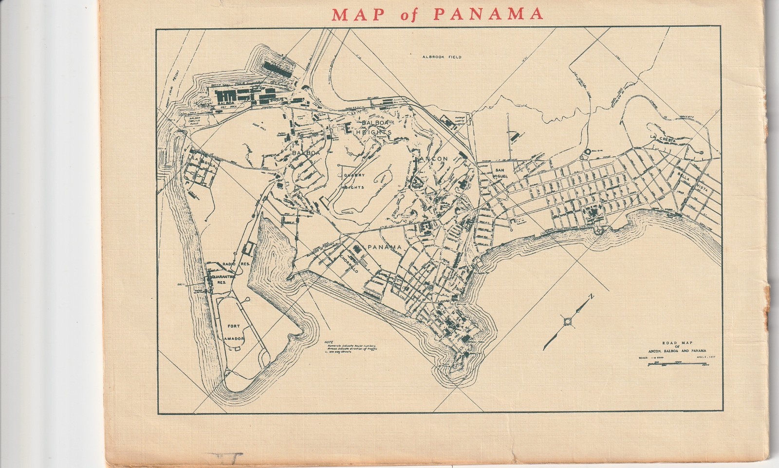 Panama Canal Souvenir Booklet, 1930’s, 14 Pictures, 14 Pages of History Text