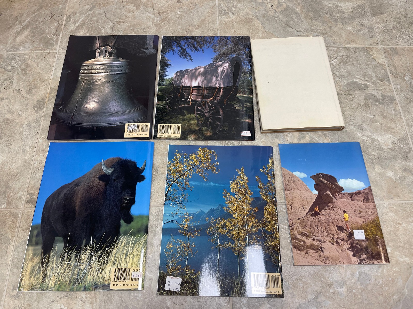 6 Vintage National Parks Books Canyons Oregon Trail Badlands Yellowstone Tetons