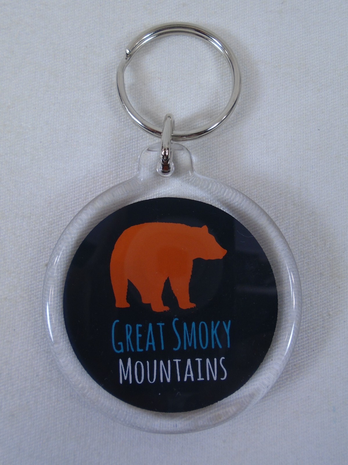 Great Smoky Mountains Bear Keychain Souvenir Ring Fob National Park