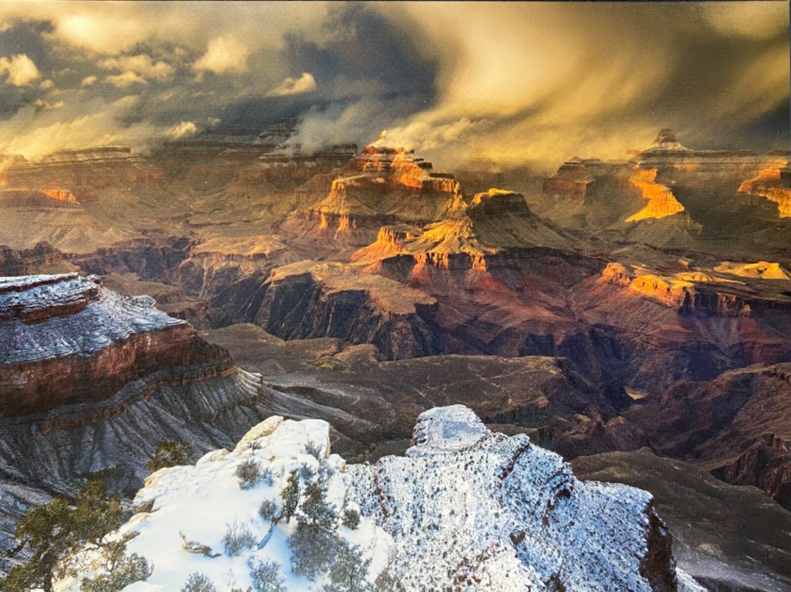 Grand Canyon in Winter – Postcard – Yavapai Point, South Rim – unposted