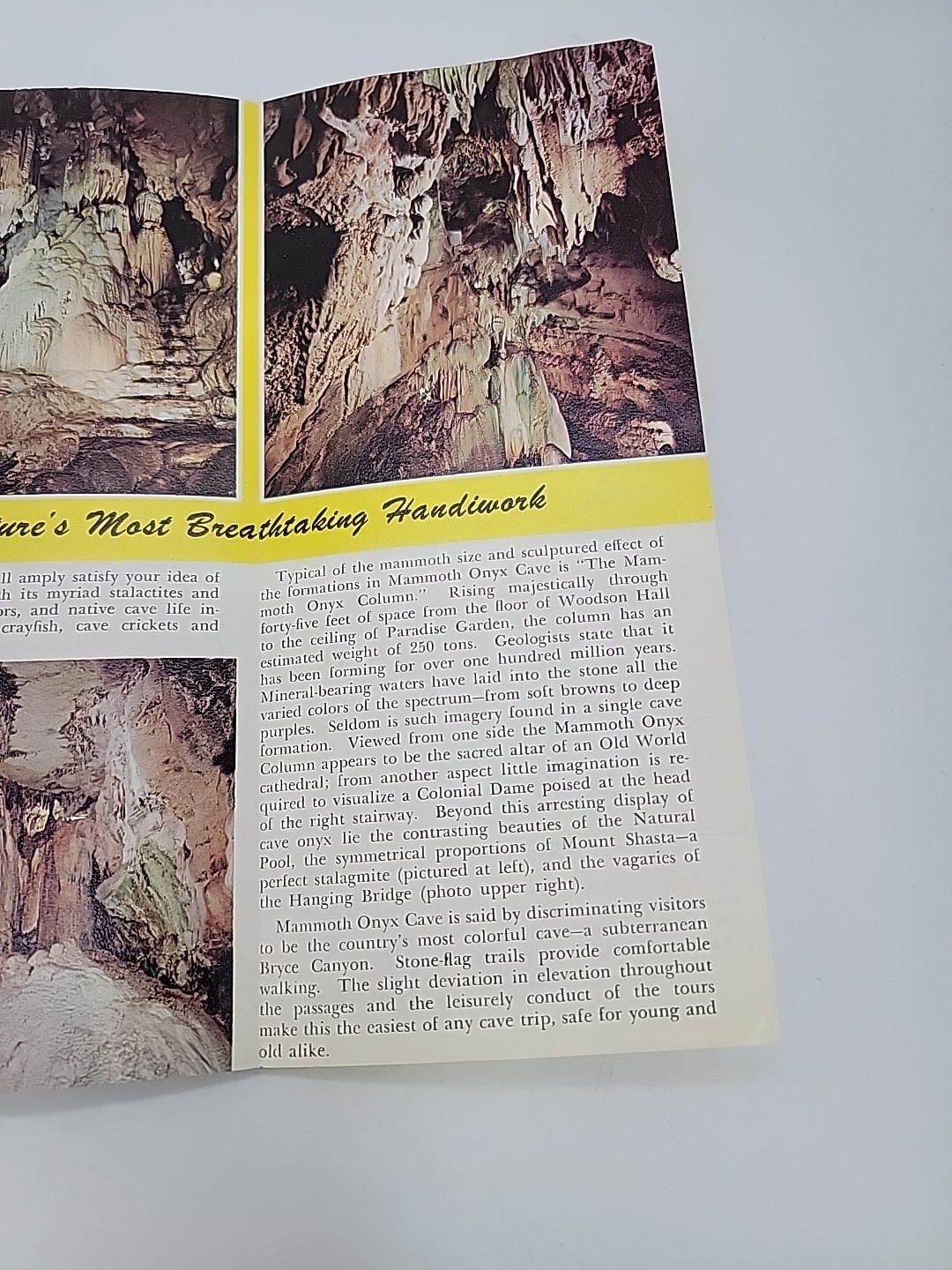 1963 Mammoth Cave National Park Kentucky Horse Cave Onyx Cave Historical