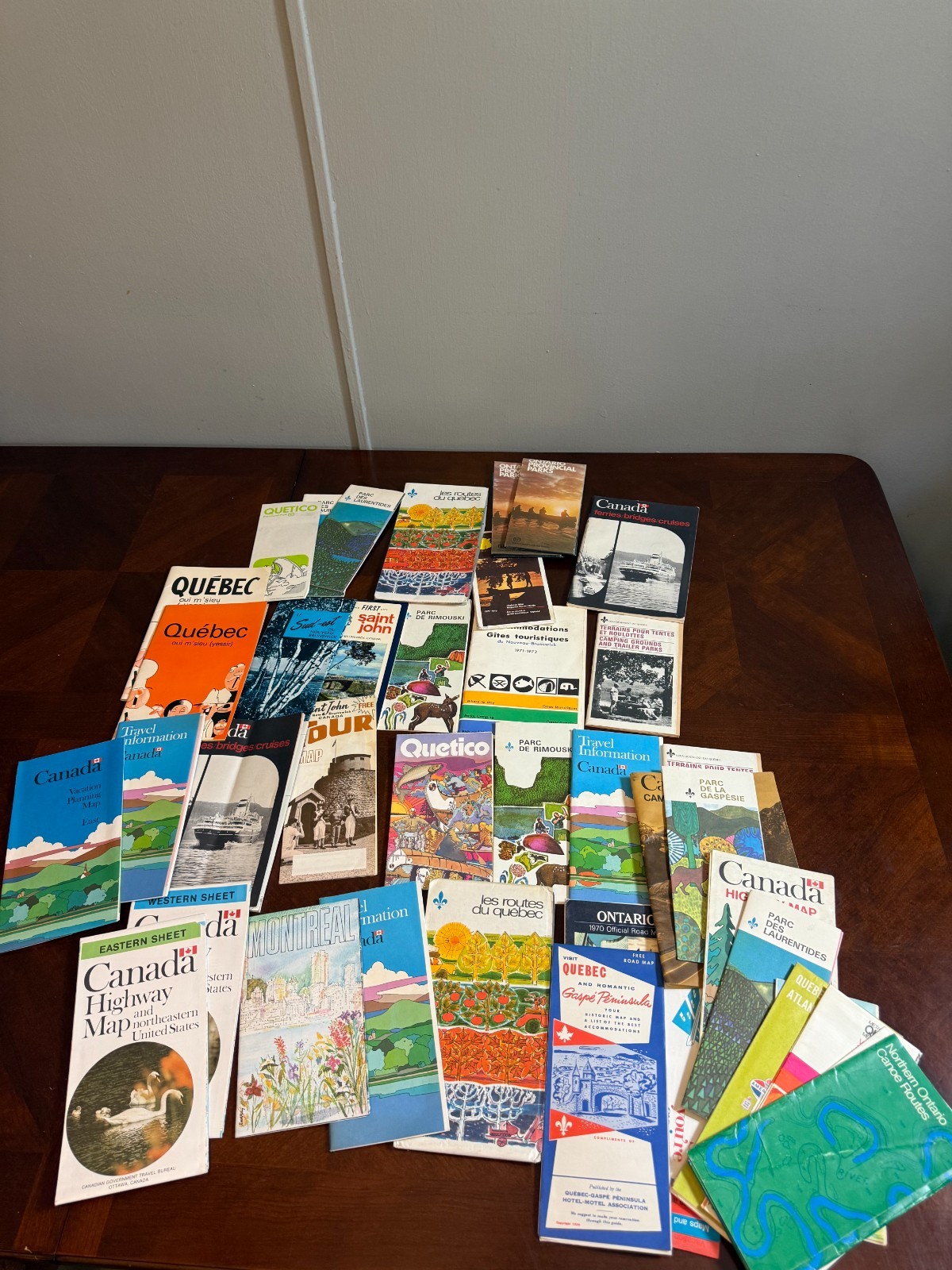 Vtg Canada Travel Maps Brochures Lot 1960s-70s Quebec Ontario Montreal Parks
