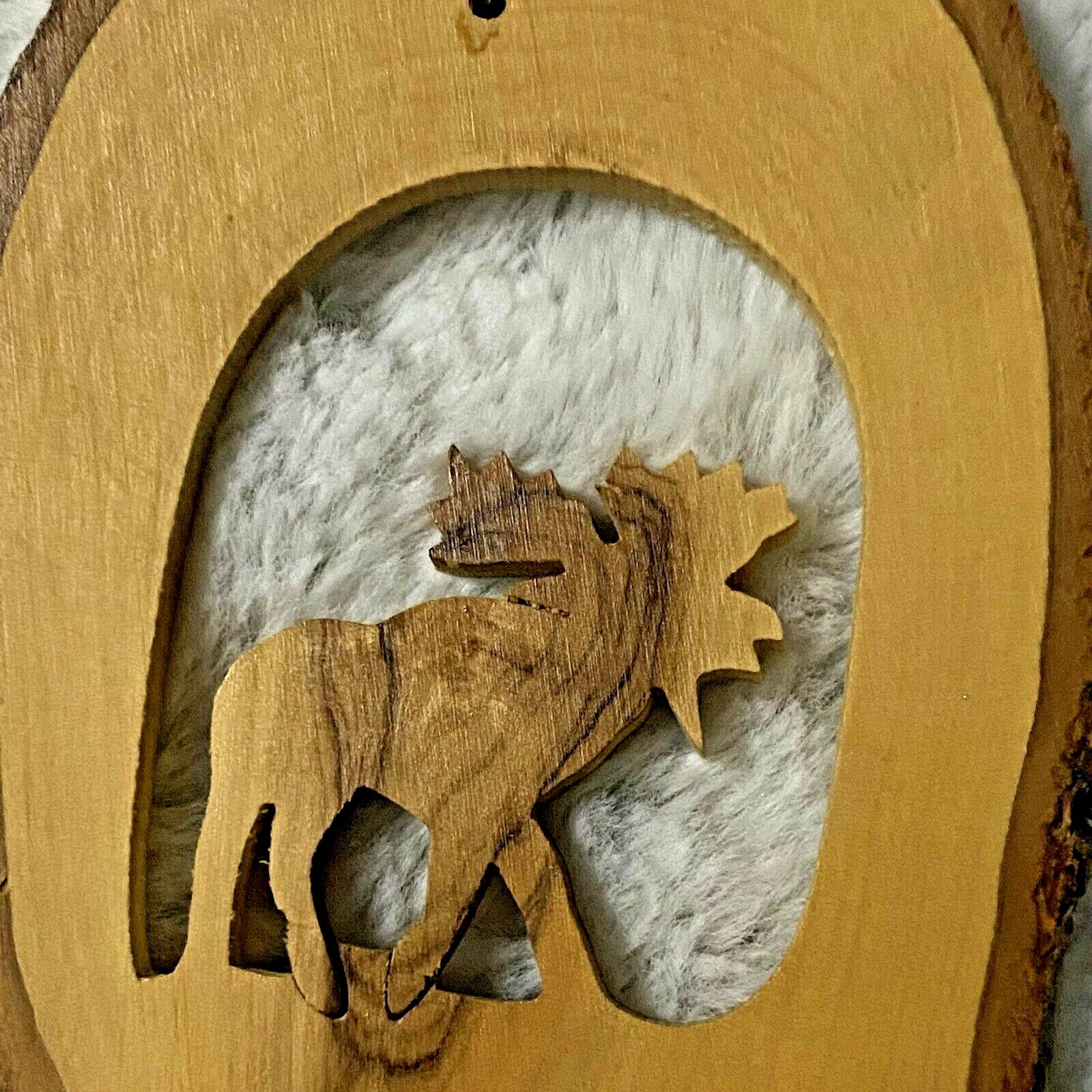 Yellowstone National Park Wooden Ornament Die Cut Moose Retro Souvenir Unique