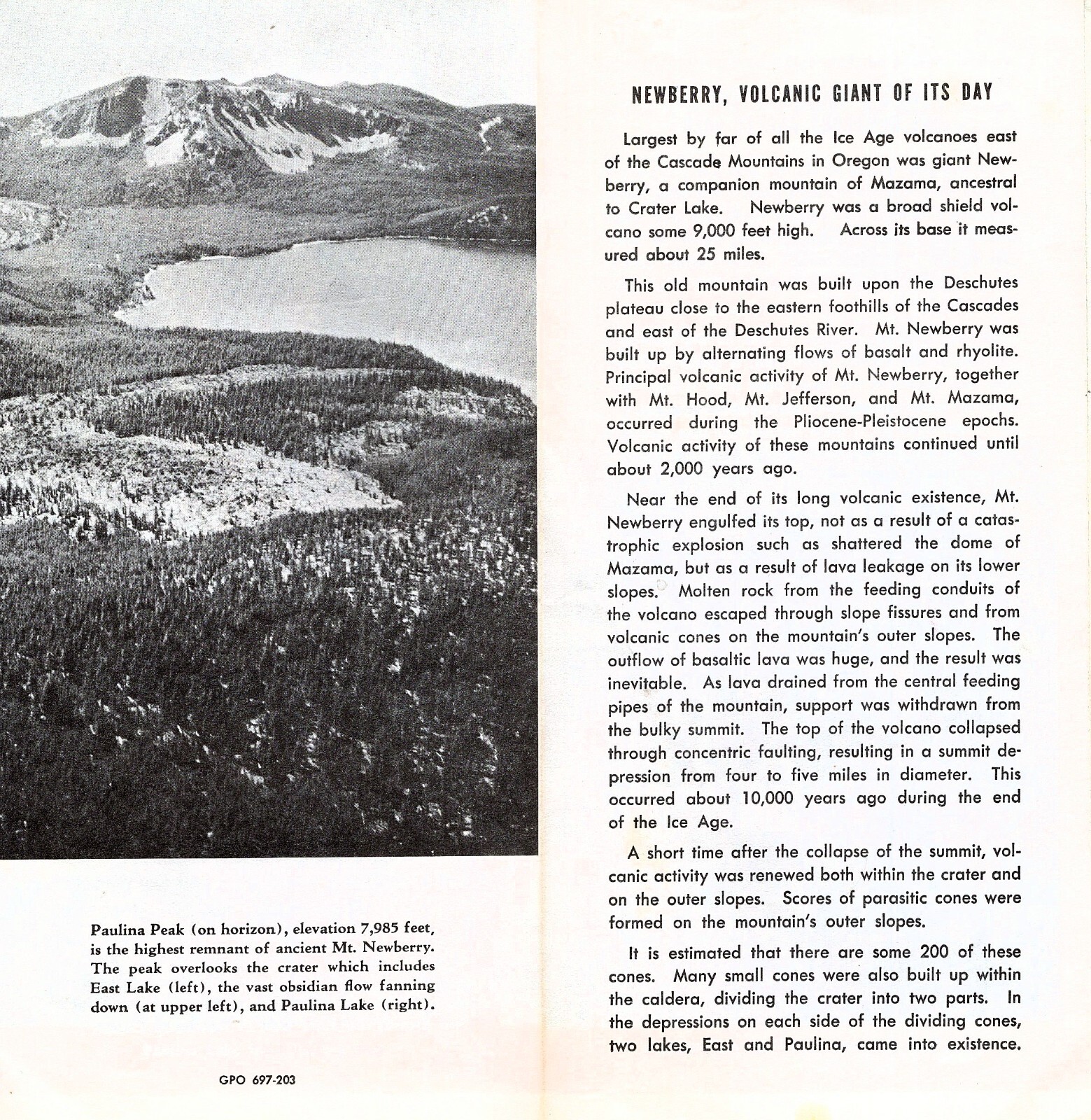 2 Newberry Crater, Deschutes National Forest, Oregon Tourist Guides ’70s, ’80&