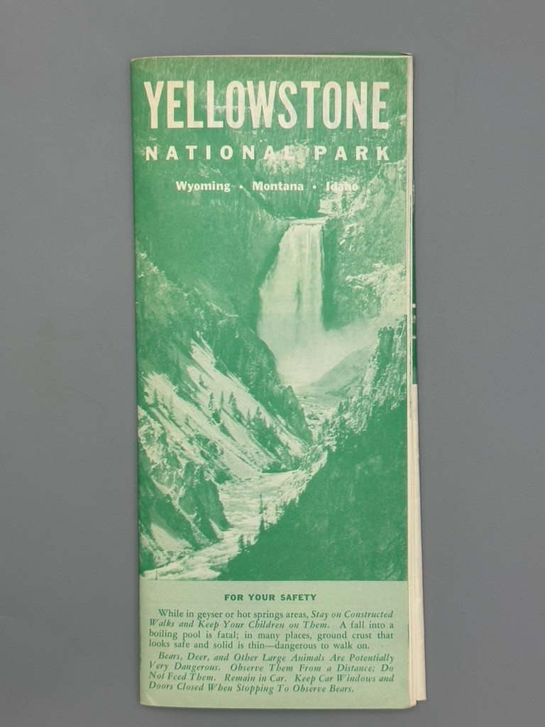 1961 YELLOWSTONE National Park Service Travel BROCHURE Wyoming Montana Idaho