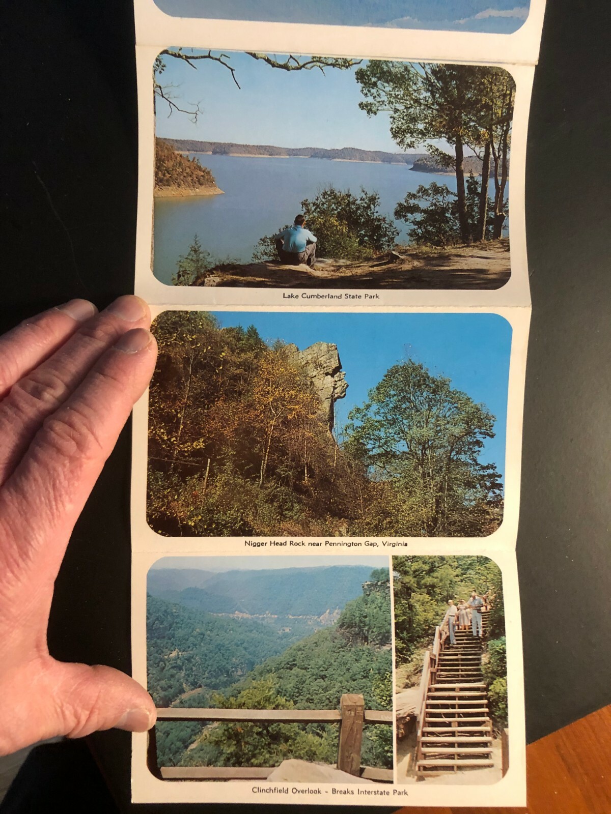 Old Vintage”Beautiful CUMBERLANDS PARK” Fold Out Views Posted 1966 Made in USA