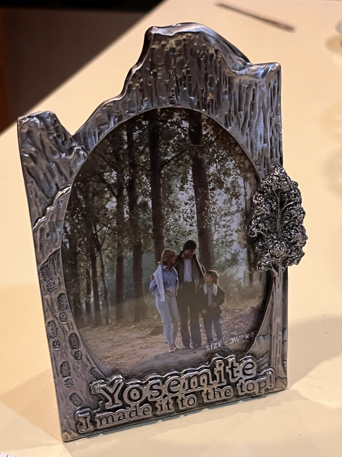 Photo Frame Pewter Picture Vintage El Capitan I Climb YOSEMITE NATIONAL PARK CA