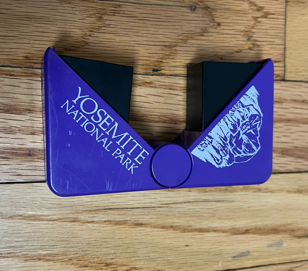 Vintage 1990s Yosemite National Park Purple Foldable Binoculars Souvenir Promo