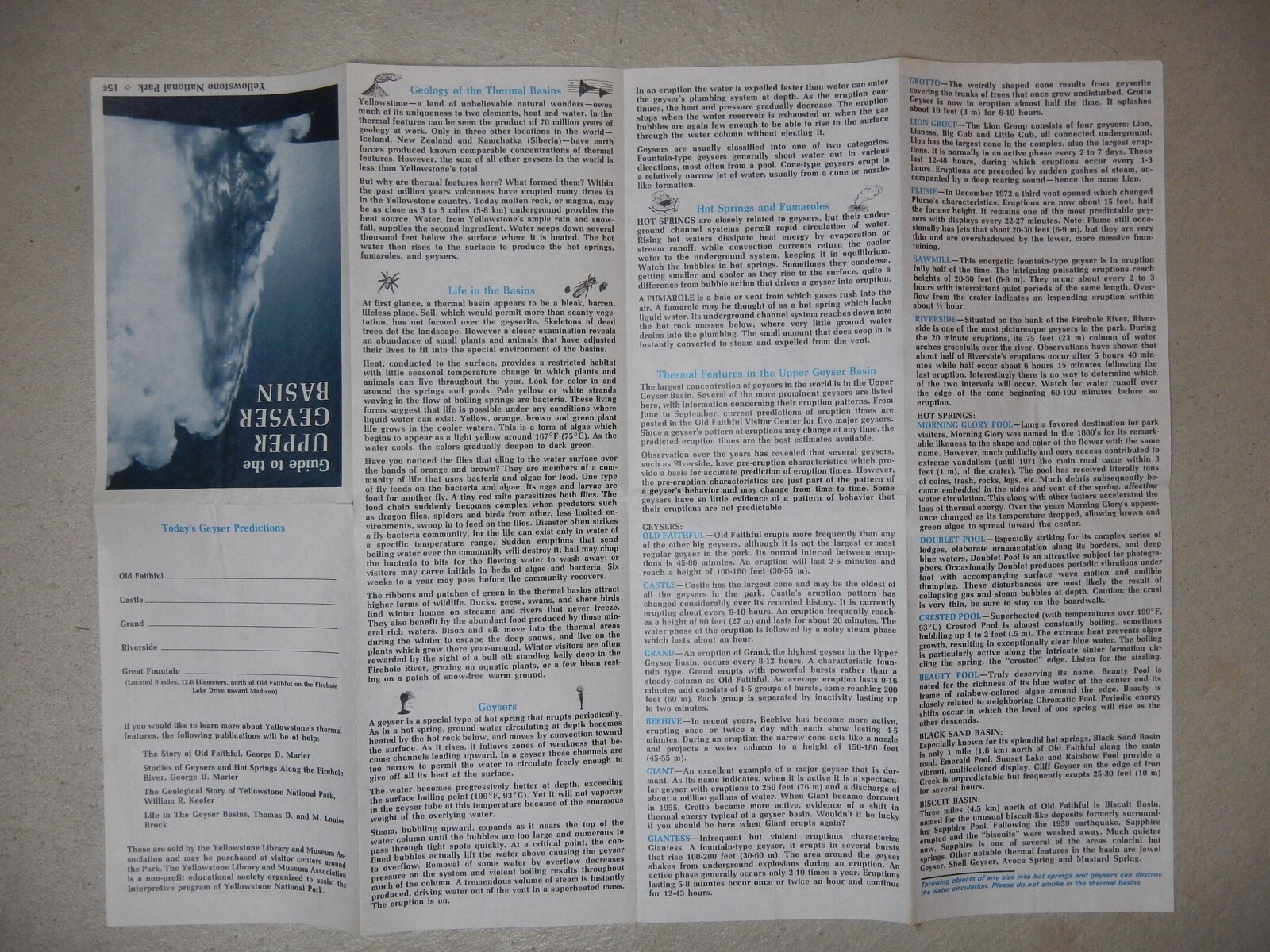 Vintage Yellowstone Maps, Brochures, Guides, Postcard, Reward Notice