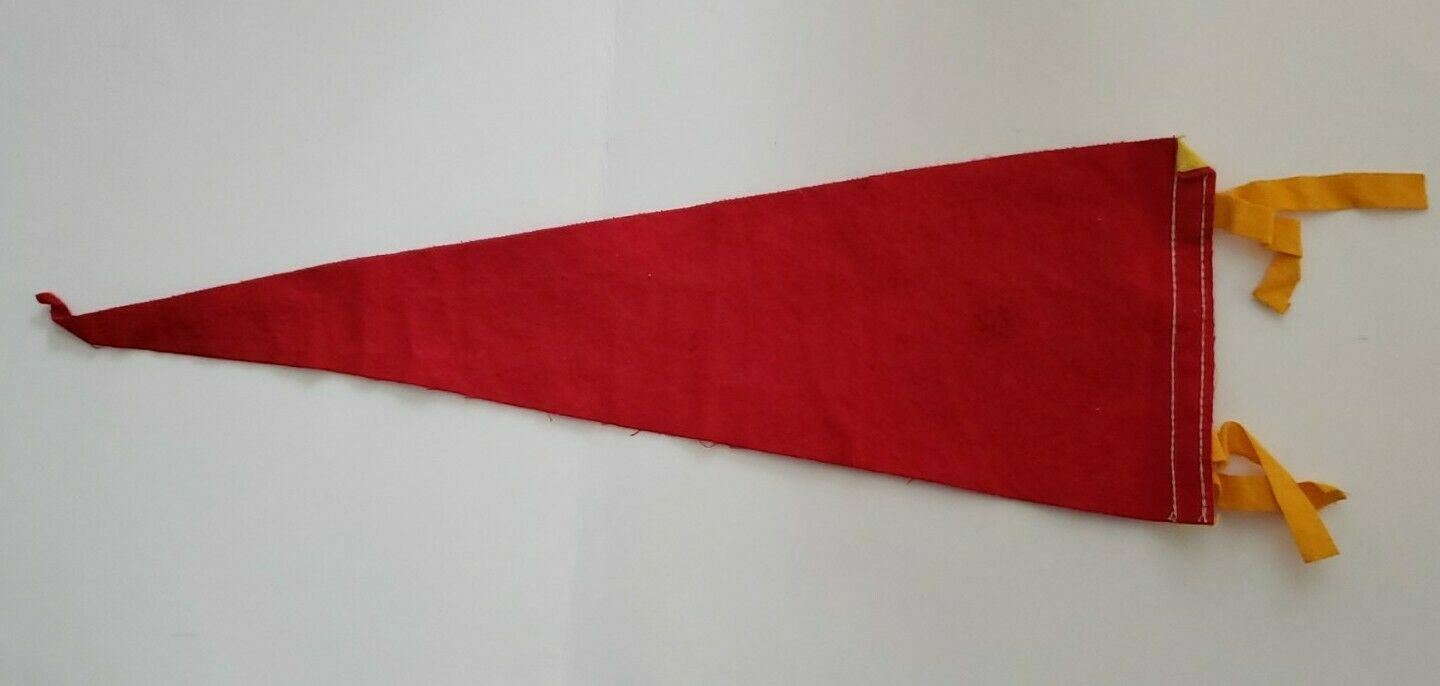 Vintage red felt Yellowstone National Park Bear travel souvenir banner pennant