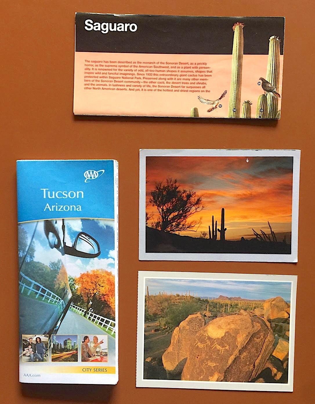 Maps, Guides, Postcards for Saguaro National Park, Tucson AZ