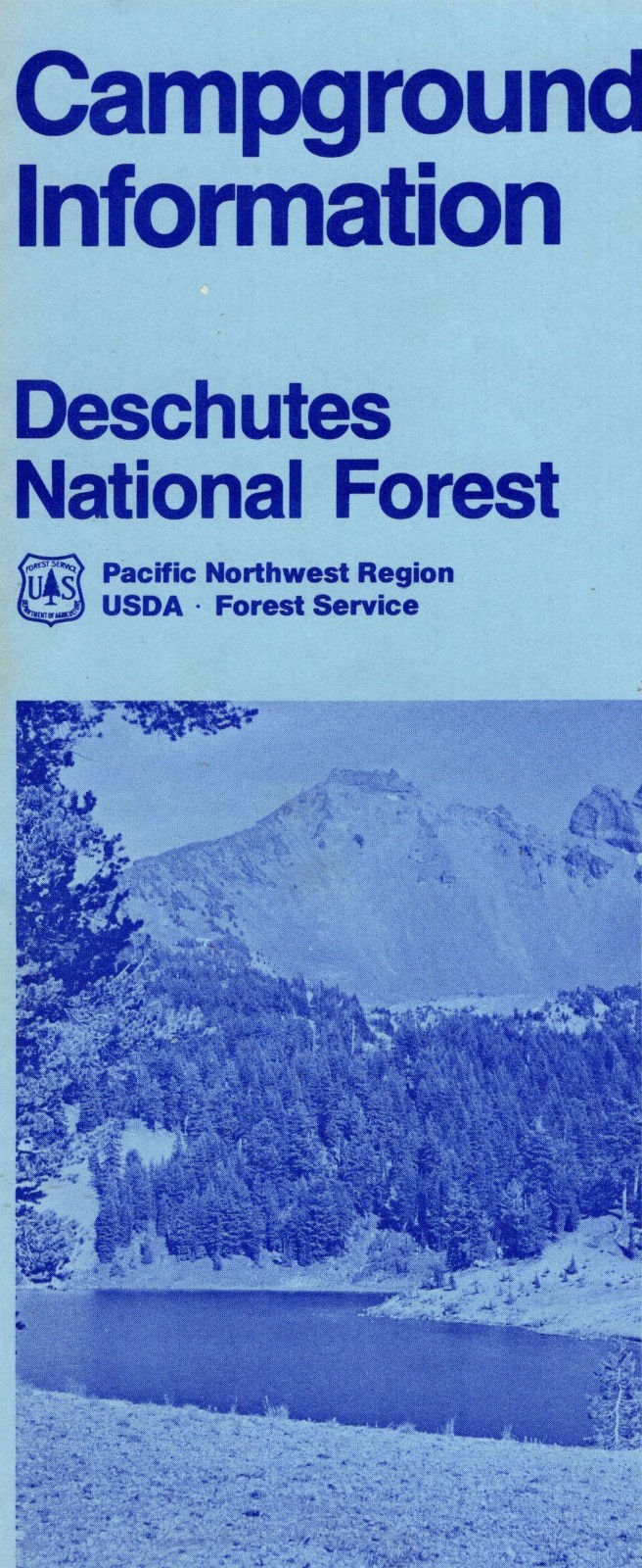 1963 Deschutes National Forest, Oregon Tourist Folder Recreation, Amenities
