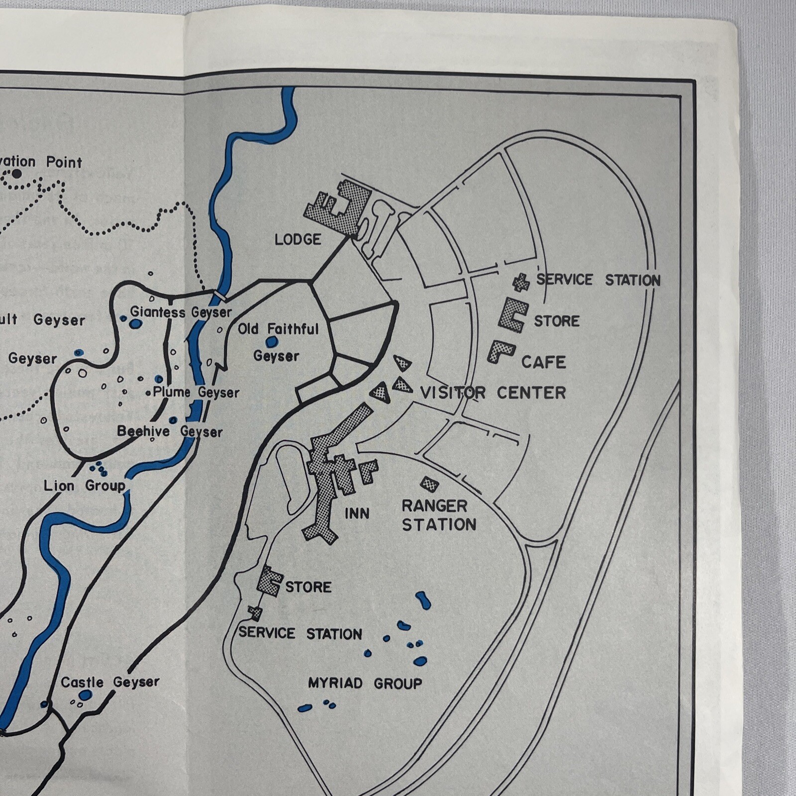VTG Yellowstone Guide to Upper Geyser Basin National Park Map W/ Info Booklet