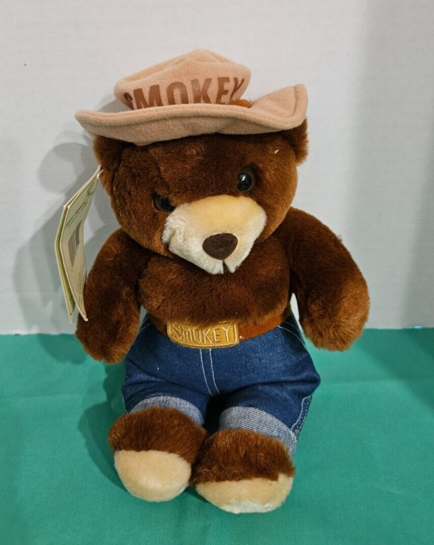 Vintage Smokey The Bear Plush Toy 1985 12″ Three Bears Inc Newport RI