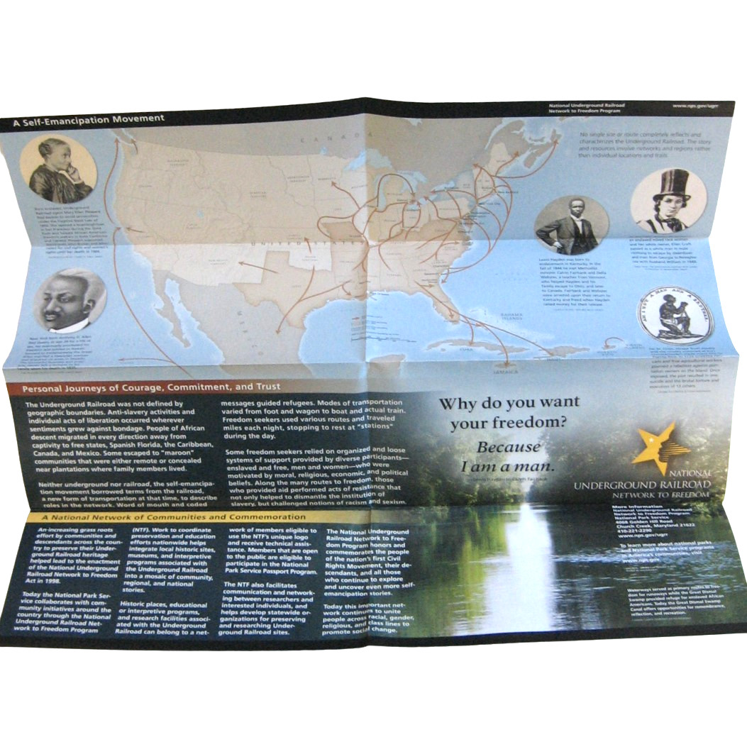 NPS Brochure National Underground Railroad Network to Freedom Black History New