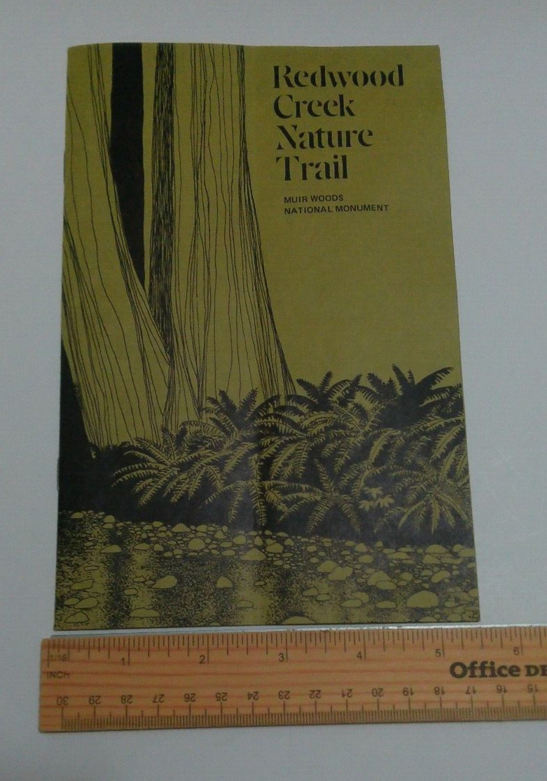Vintage Redwood Creek Nature Trail Muir Woods National Monument Pamphlet 1974