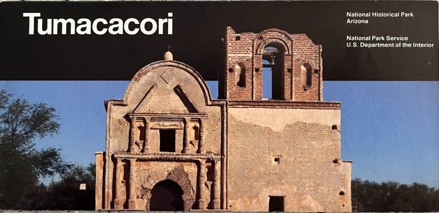 Vintage 1997 TUMACACORI NHP – AZ ATIONAL PARK SERVICE UNIGRID BROCHURE/MAP