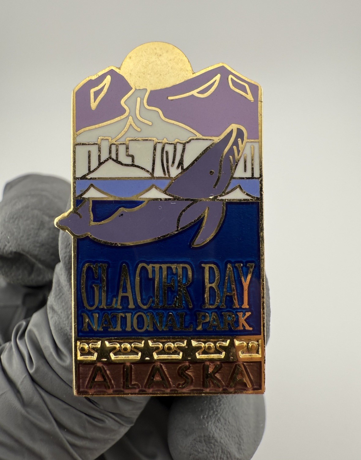 Glacier Bay National Park Alaska Humpback Whale Enamel Lapel Pin