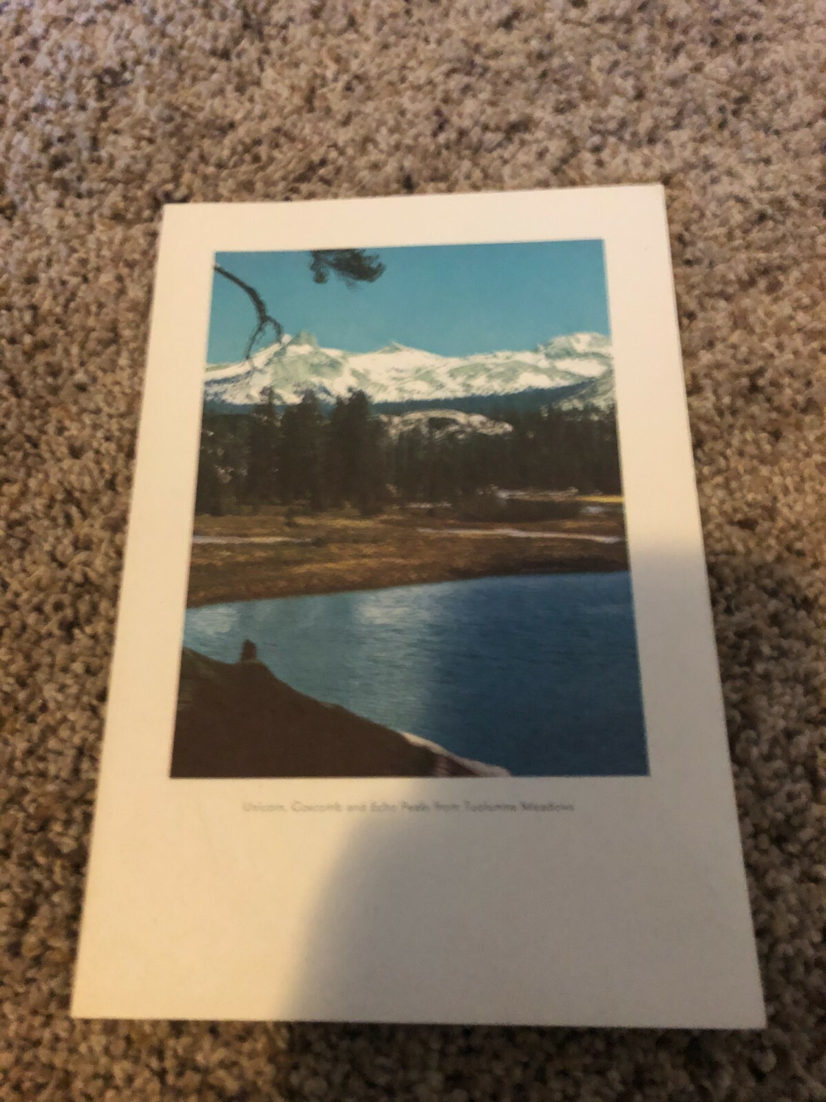 1957 Camp Curry Yosemite Dinner Menu showing Unicorn Coxcomb & Echo Peaks