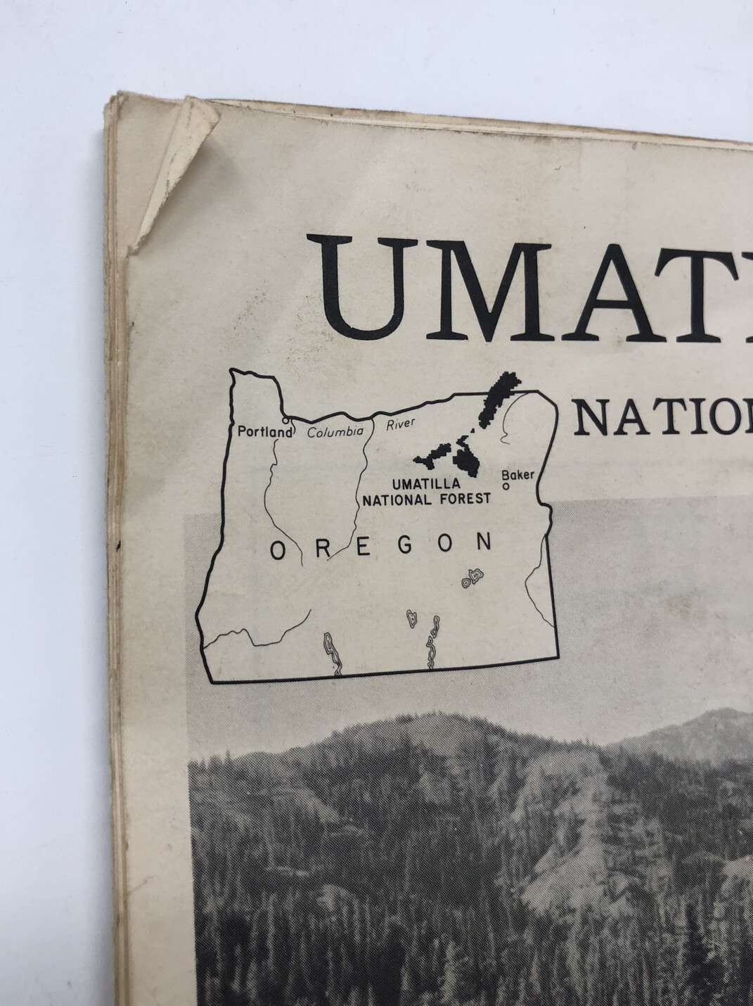 VTG Umatilla National Forest Service Map Brochure 1957 US Dept of Argiculture