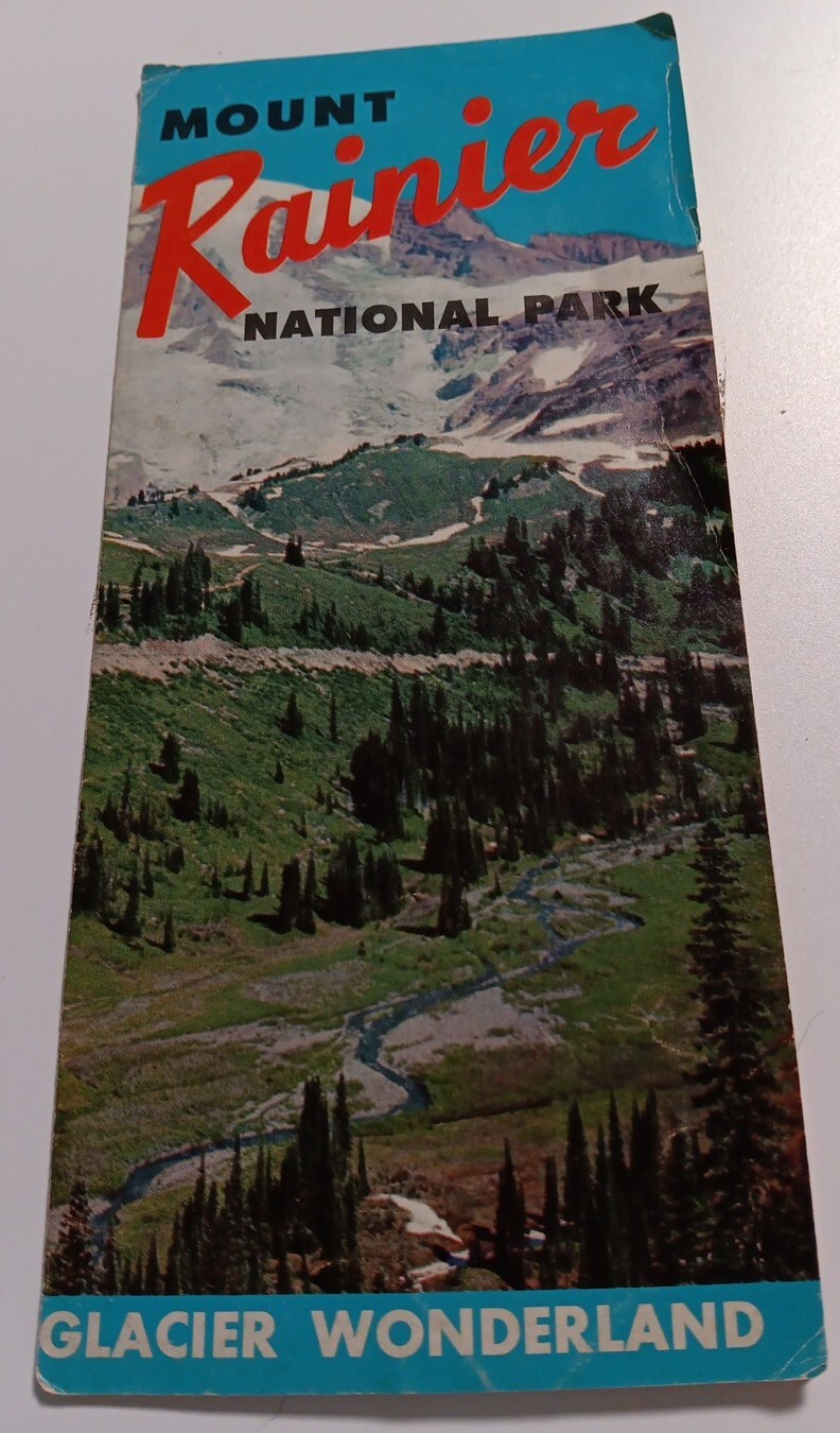 Vintage MOUNT RAINIER National Park – GLACIER WONDERLAND Brochure. A63