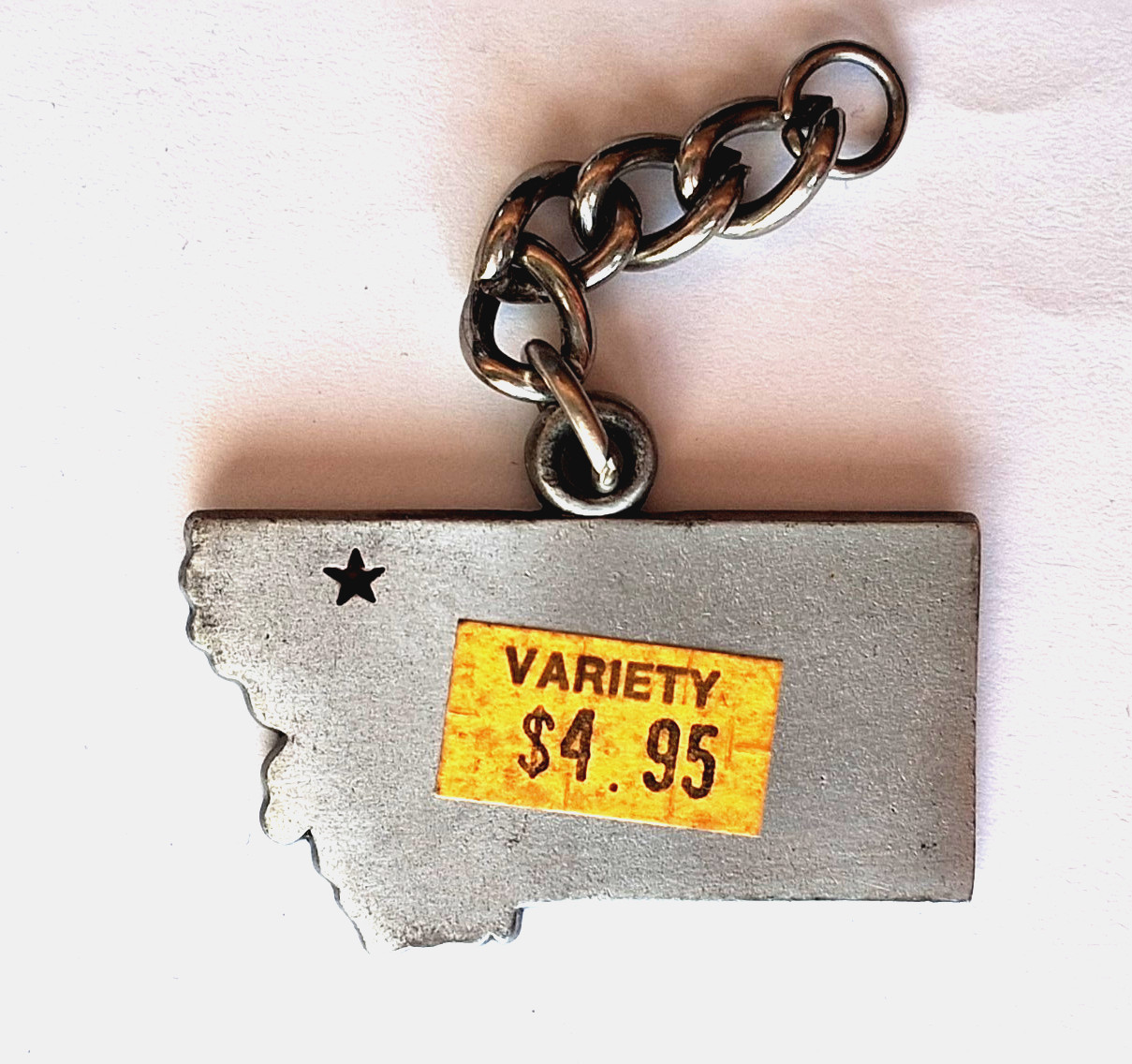 Glacier National Park Montana Pewter Vintage Souvenir Keychain