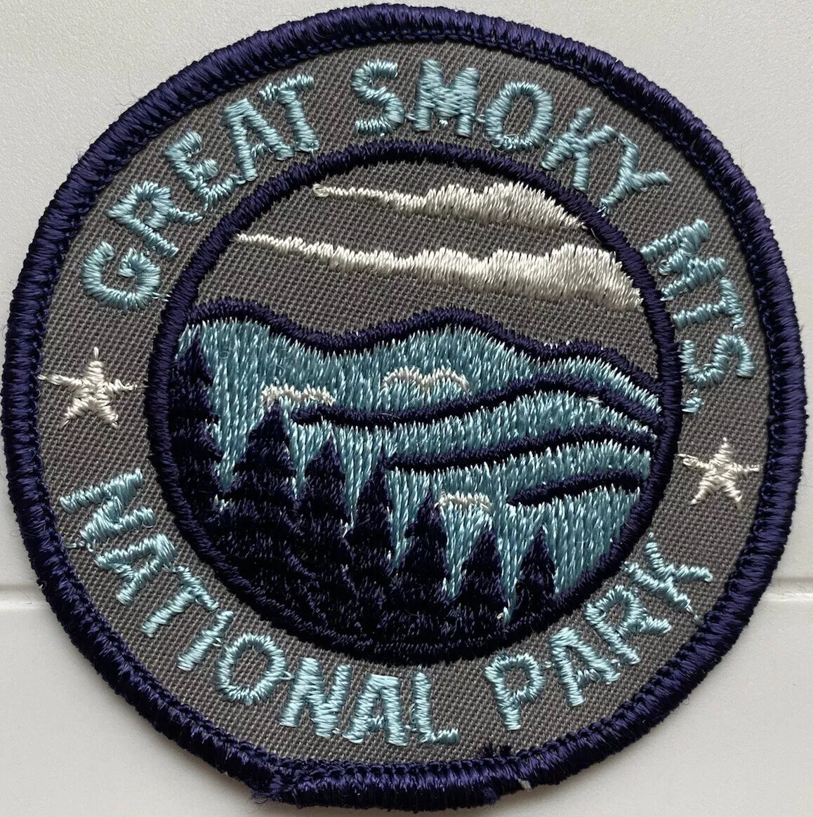 Great Smoky Mountains Mtns. National Park Round Embroidered Souvenir Patch Badge