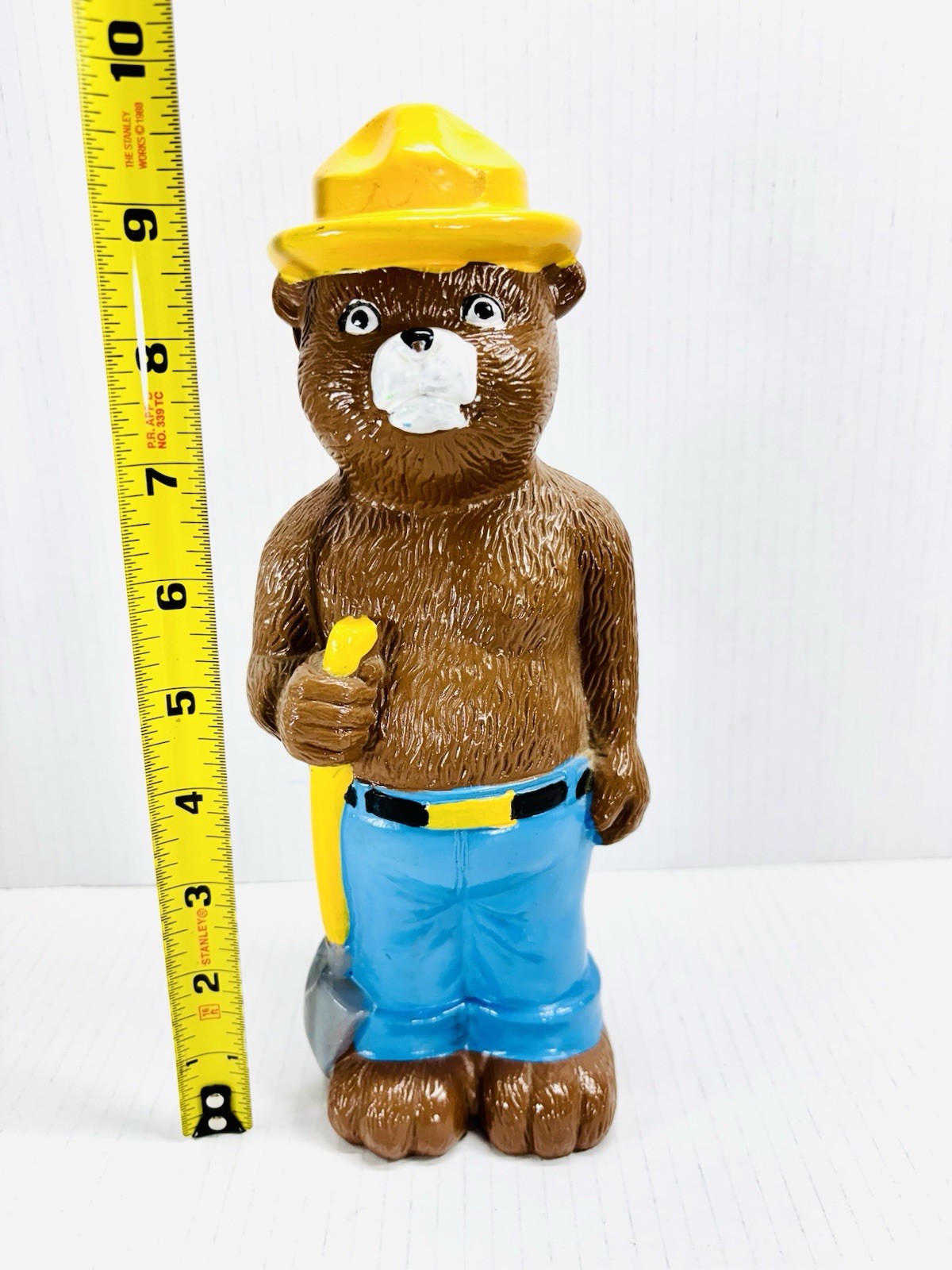 Smokey The Bear Prevent Forest Fires 12” Coin Bank Made In Hong Kong Rare Find!