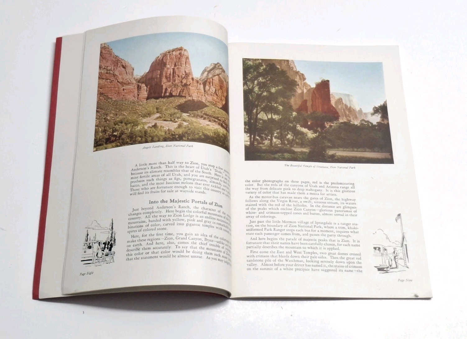 1930 Union Pacific Zion, Bryce, Grand Canyon 3 National Parks Guide Map Booklet