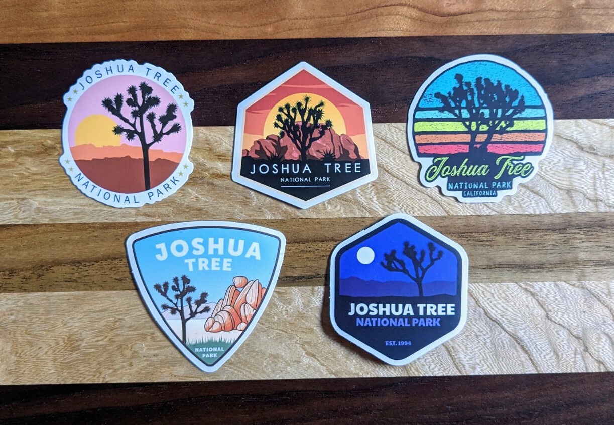 A Set of Five (5) Joshua Tree National Park Sticker Decal 3″